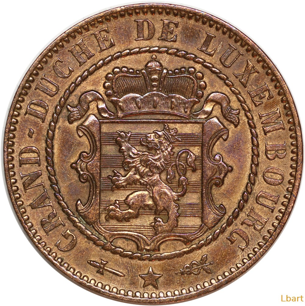 LUXEMBOURG 10 Centimes 1854 monnaies monde luxembourg 10 centimes 1854