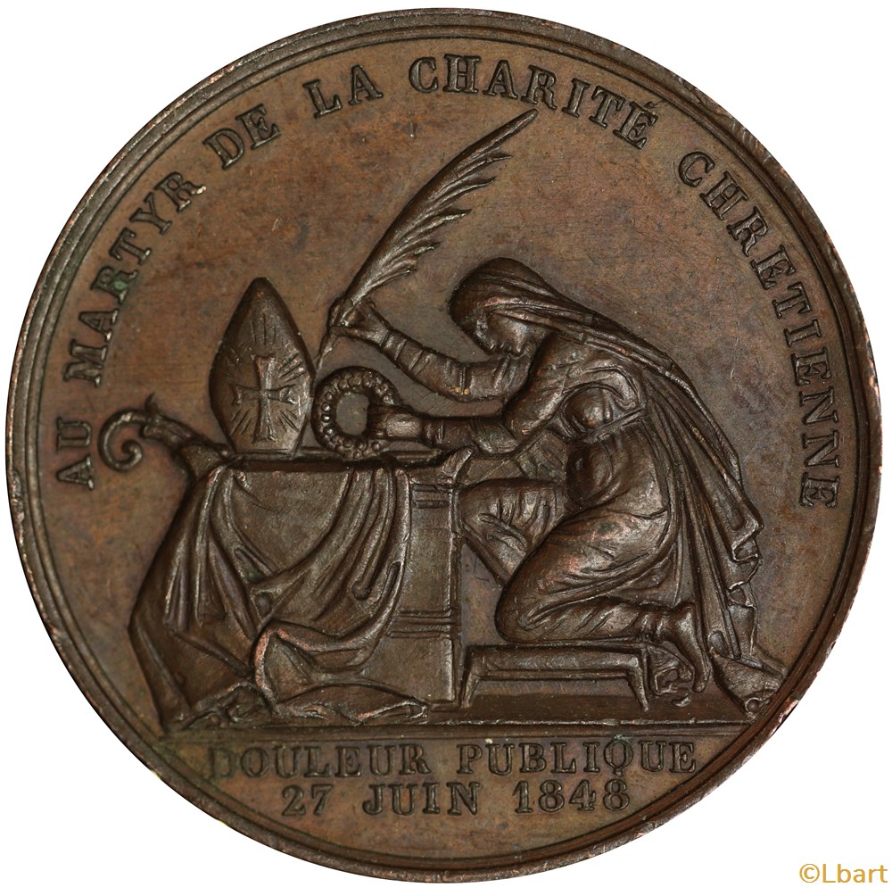 medailles france revolution mort de l archeveque de paris 1848
