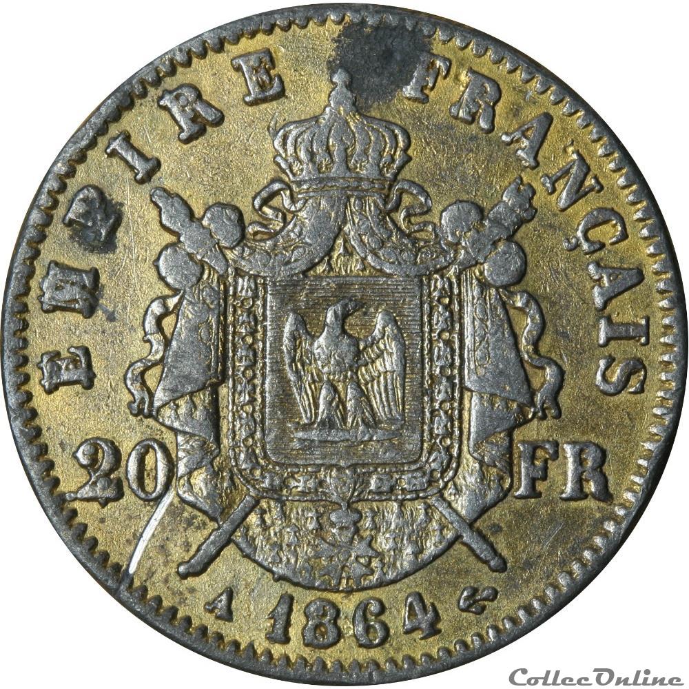 20 Francs Or 1864 A (0R20F-048) monnaie france moderne 20 francs or 1864 a 0r20f 048