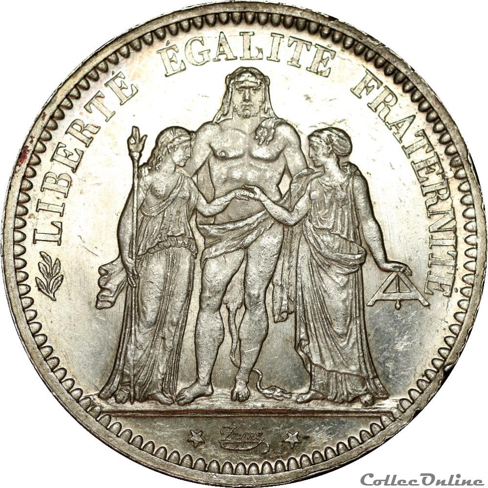 5 FRANCS HERCULE 1873 A _ AR5F-0026 2 monnaie france moderne 5 francs hercule 1873 a ar5f 0026