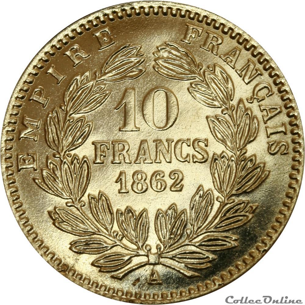 10 Francs Or 1862 A monnaies monde france 10 francs or 1862 a