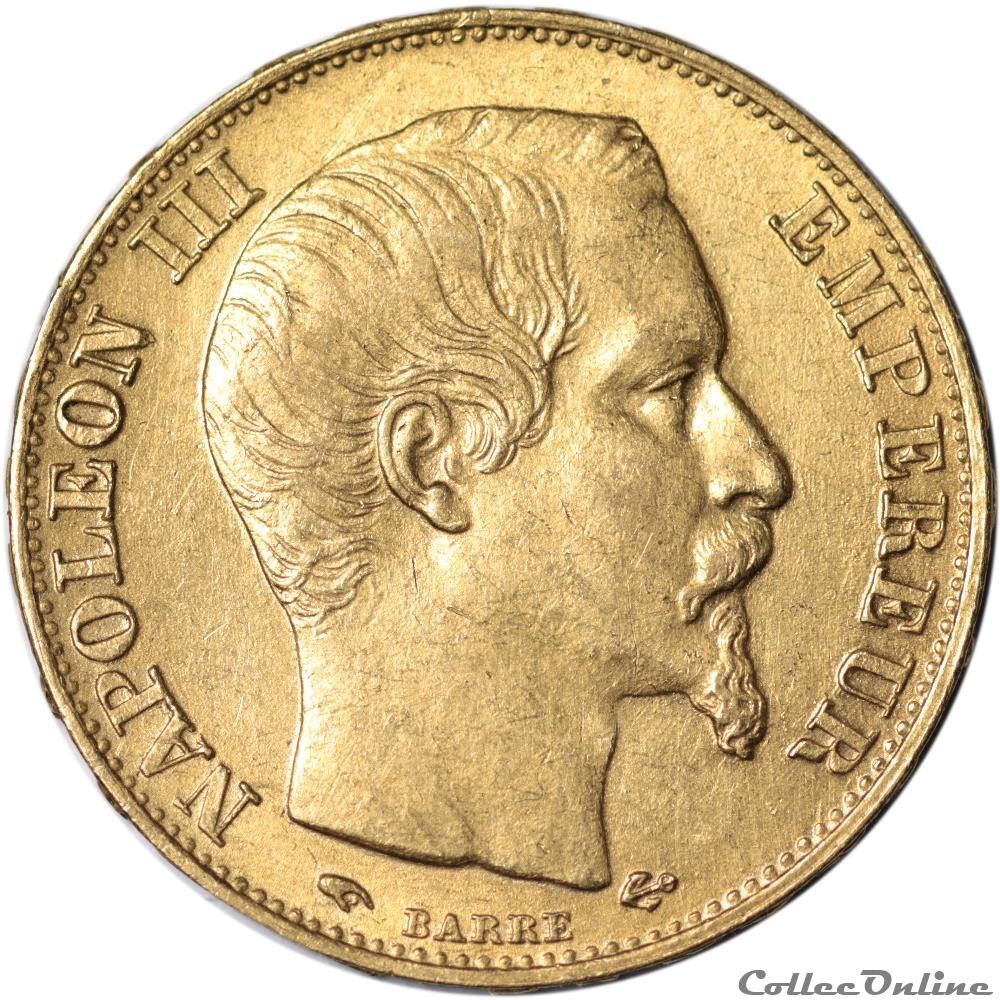 20 francs 1858 BB monnaies monde france 20 francs 1858 bb