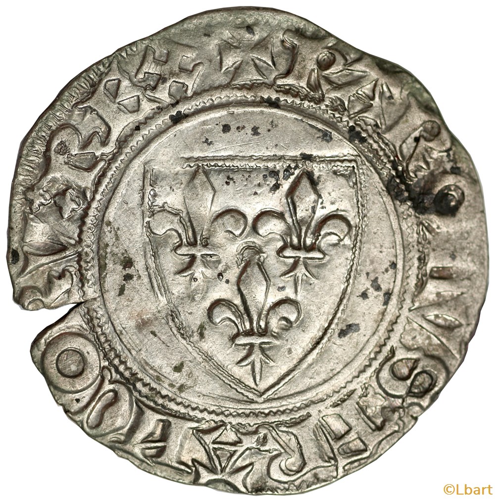 monnaies europe medievale france royales blanc dit guenar charles vi