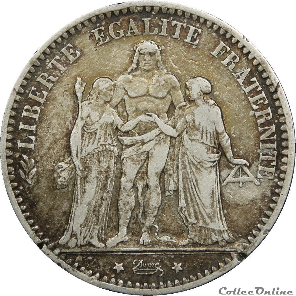 5 FRANCS HERCULE 1874 K _ AR5F-0017 monnaie france moderne 5 francs hercule 1874 k ar5f 0017