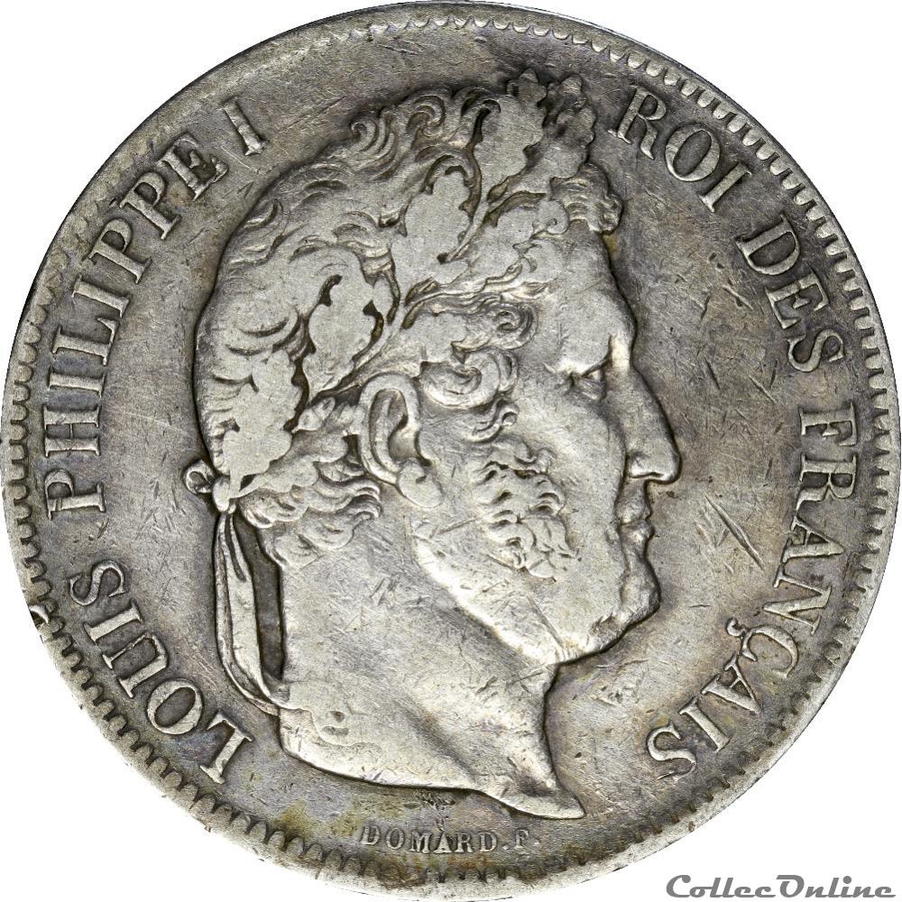 5 FRANCS Louis Philippe 1841 W _ AR5F-0004 monnaies monde france 5 francs louis philippe 1841 w ar5f 0004