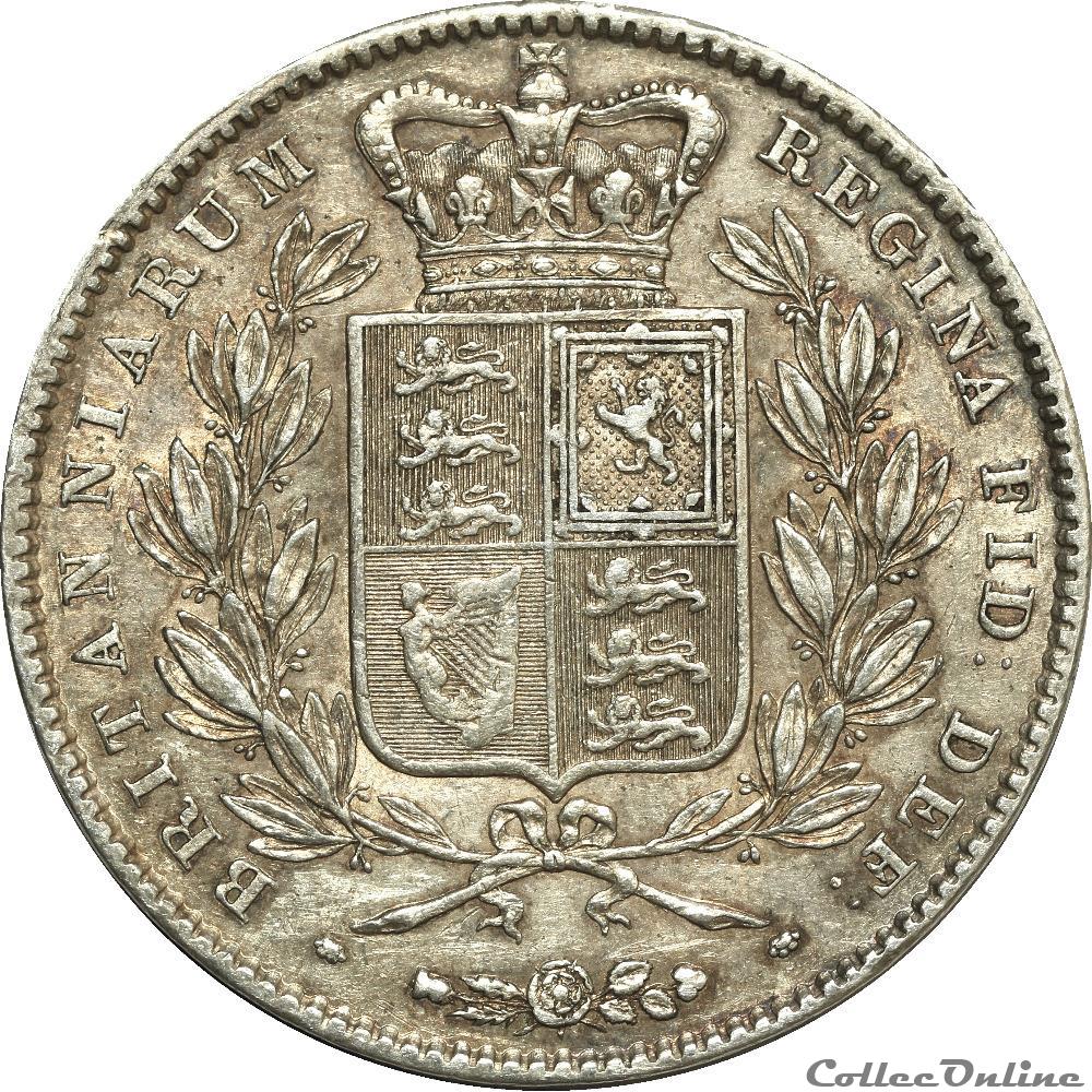1 Crown VICTORIA 1844 Londres - AR5F-0033 monnaies monde 1 crown victoria 1844 londres ar5f 0033