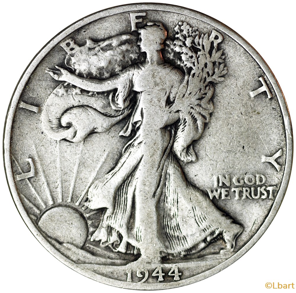 Half dollar 1944 D, Liberty Walking monnaies monde etats unis half dollar 1944 d liberty walking
