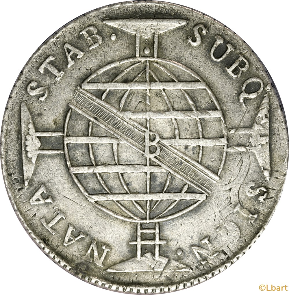 960 Reis BRAZIL - JOHN VI 1816 Bahia. AR5F-0037 monnaies monde bresil 960 reis brazil john vi 1816 bahia ar5f 0037