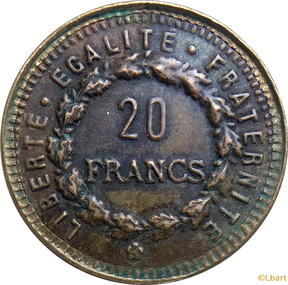 monnaies paranumismatique jetons poids 20 francs genie