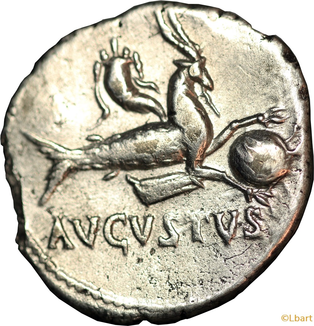 Denier Auguste _ (RM-010) 4 monnaies antiques romaines imperiales et republicaines denier auguste rm 010