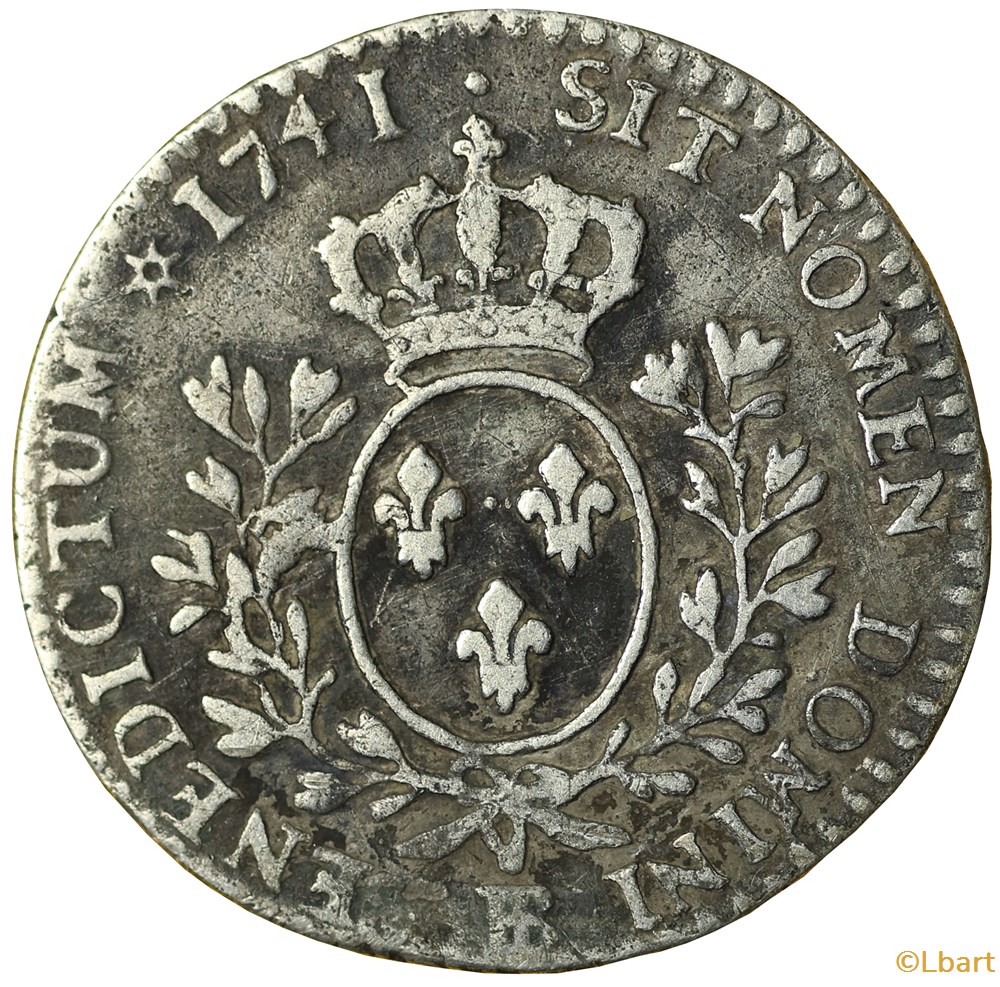 monnaies europe medievale france royales 1 10 ecu au bandeau 1741 bb louis xv