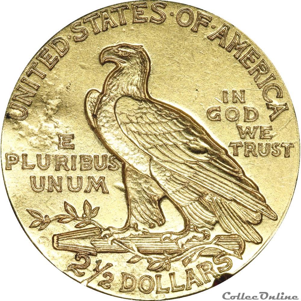 2,5 Dollar 1914 (OR10F-015) monnaies monde etats unis 2 5 dollar 1914 or10f 015