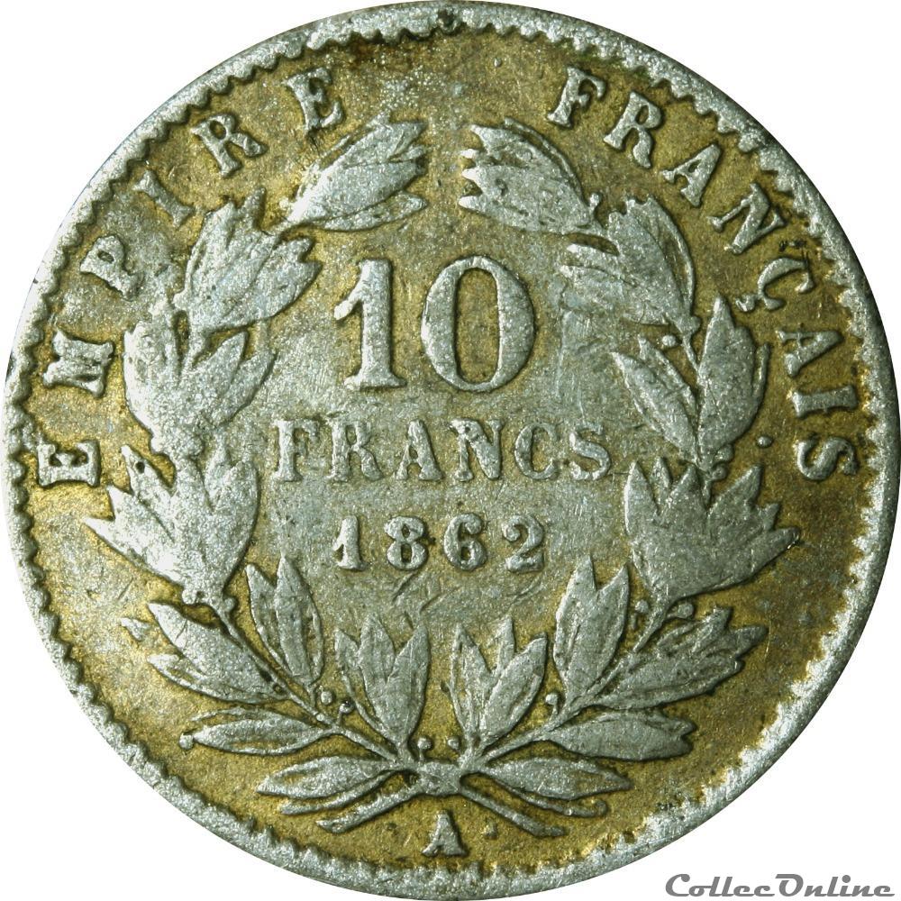 monnaie france moderne 10 francs or 1862 a or10f 066