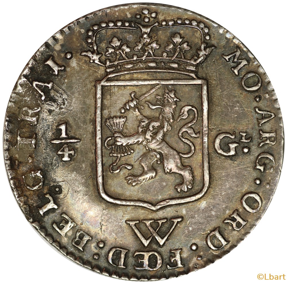 Pays-Bas _ Quart de Gulden 1794 monnaies monde pays bas quart de gulden 1794