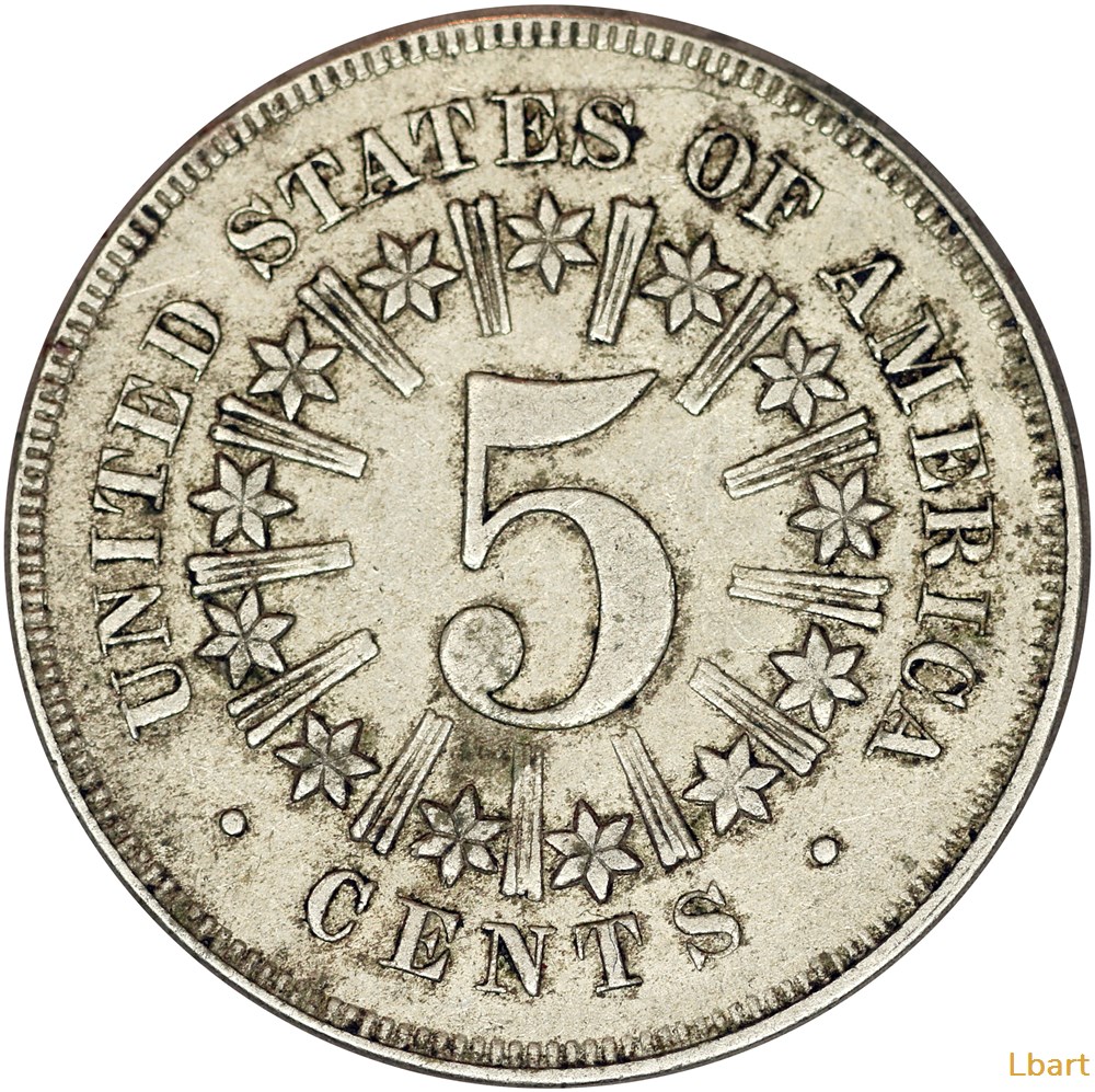 5 Cents 1866 Union Shield 2 monnaies monde etats unis 5 cents 1866 union shield