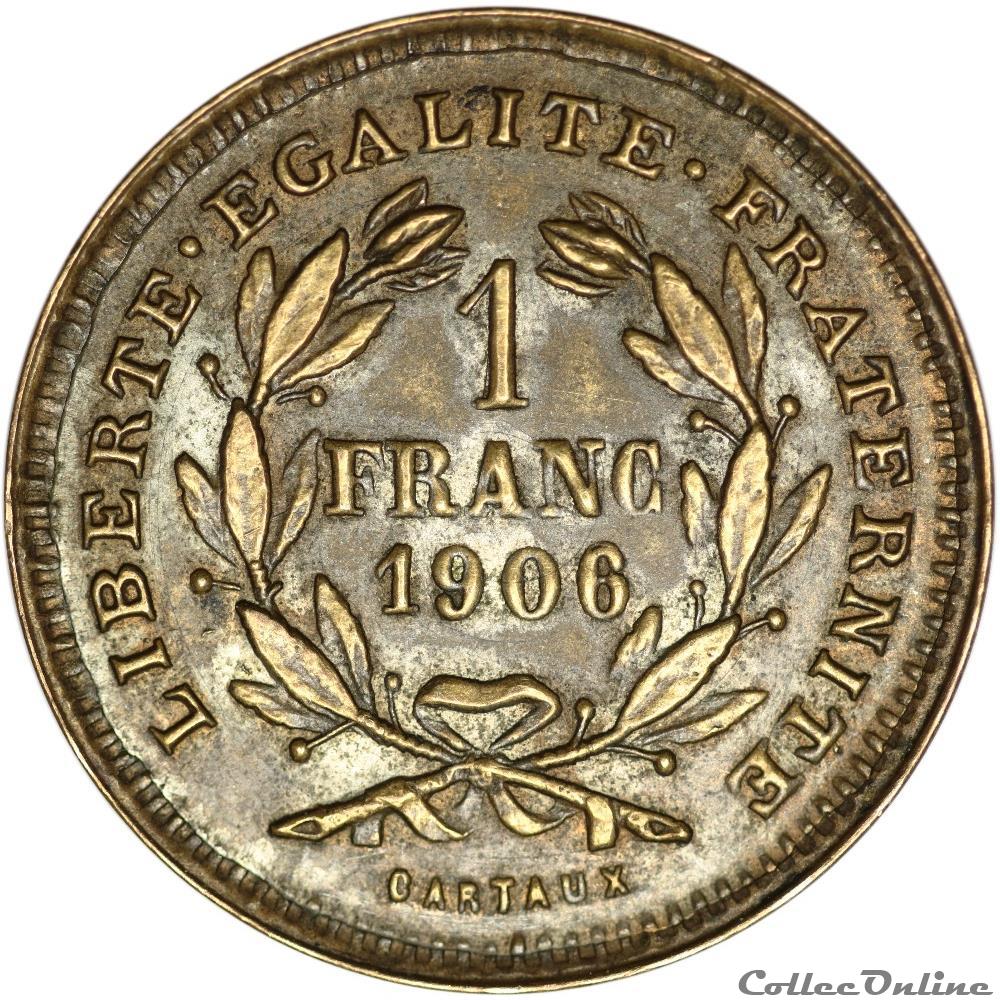 monnaies 1 francs 1906