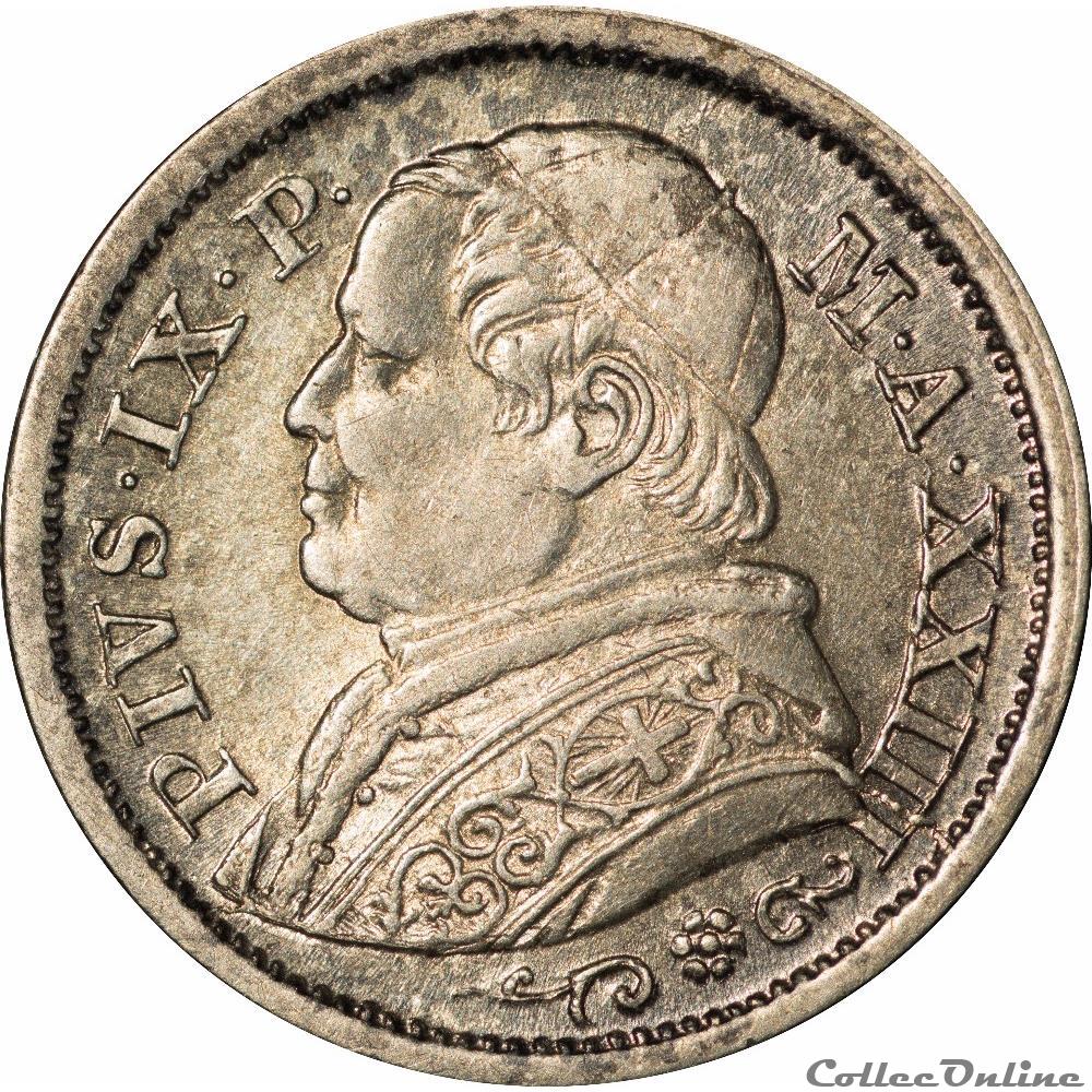 monnaie monde vatican 10 soldi 1868 xxiii g 308 a