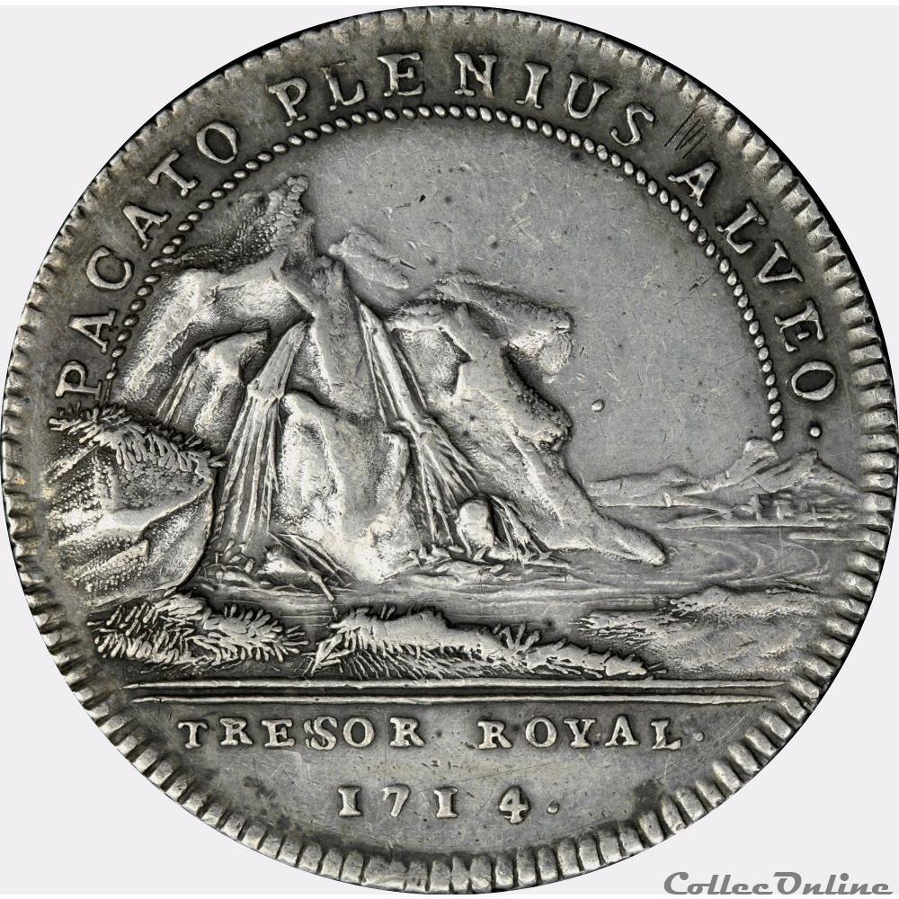 medaille france royaux de noblesse chambre du tresor royal 1714