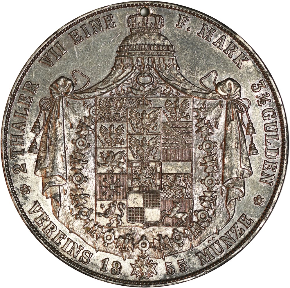 2 thaler - Friedrich Wilhelm IV 1855 4 monnaies monde allemagne 2 thaler friedrich wilhelm iv 1855