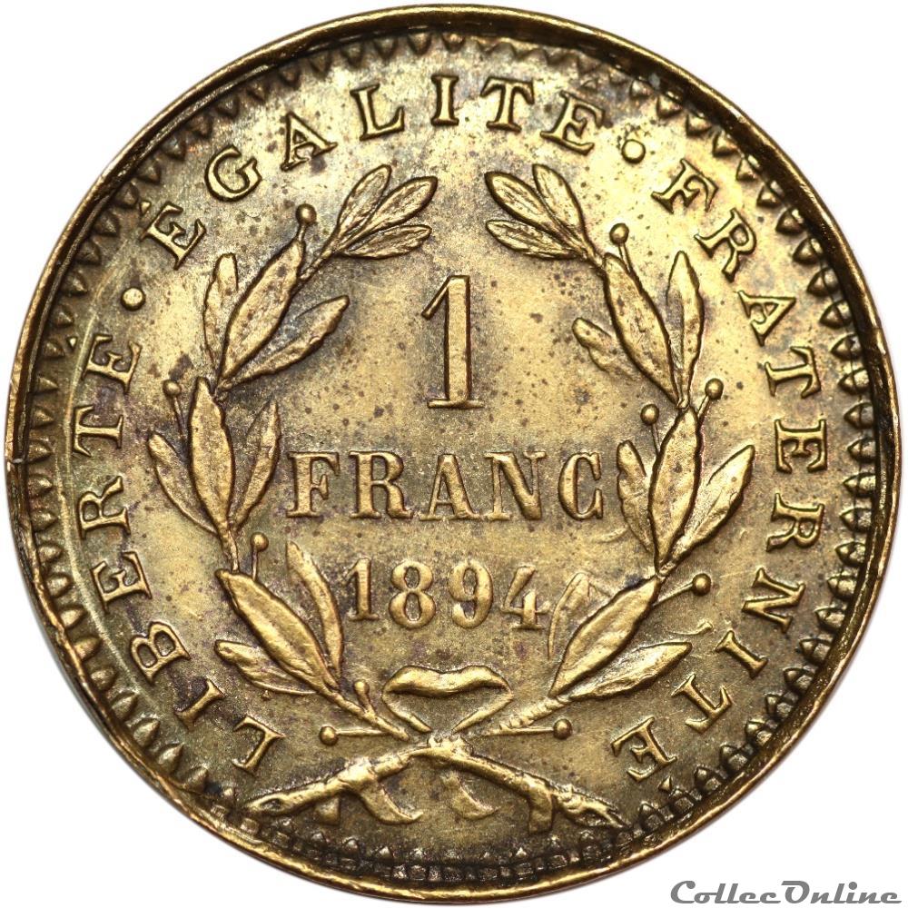 monnaies 1 francs 1894