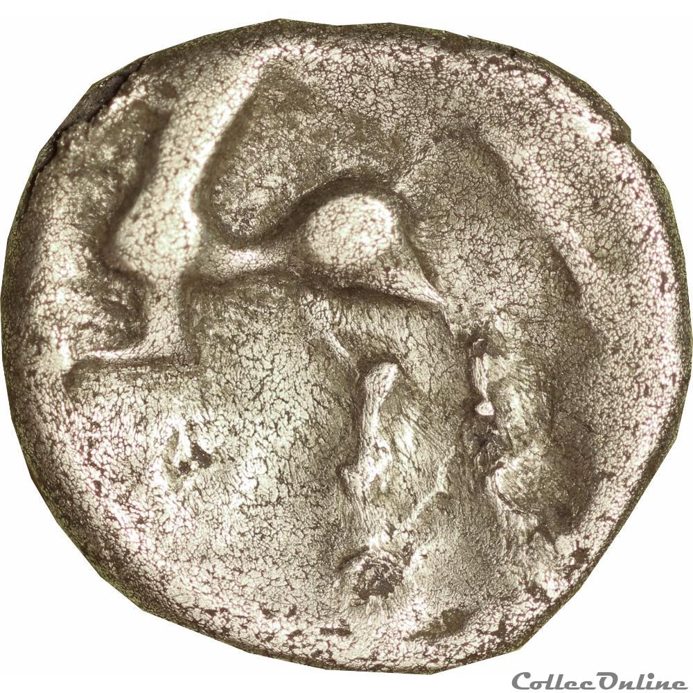 monnaies antiques celtes eduens denier a la tete casquee