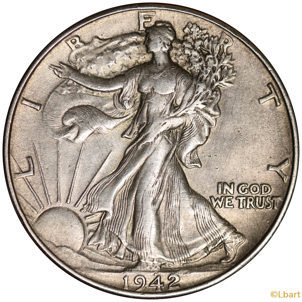 Half dollar Liberty 1942 monnaies monde etats unis half dollar liberty 1942