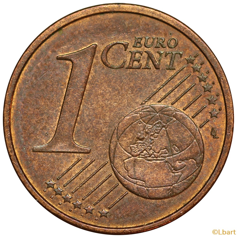 1 cent Euro fauté DIV-021 monnaies euros 1 cent euro faute div 021
