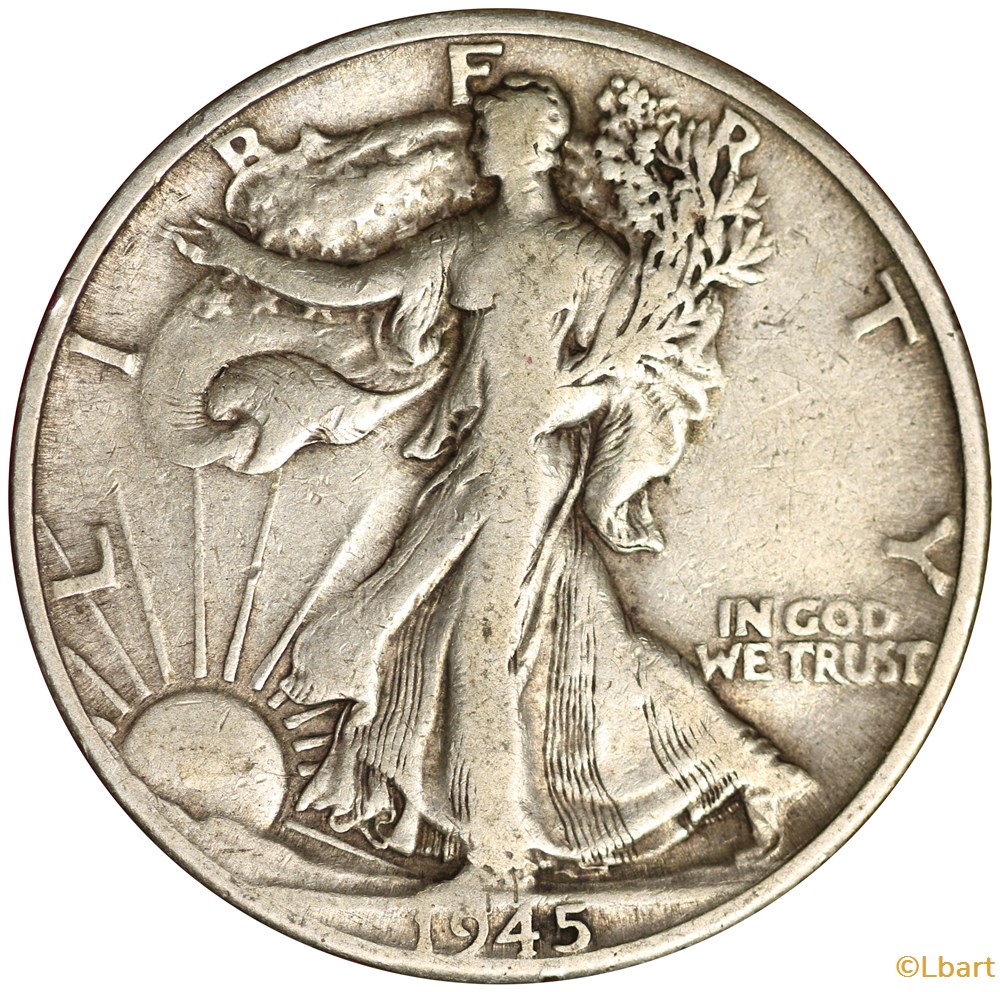 Half dollar Liberty 1945 D monnaies monde etats unis half dollar liberty 1945 d