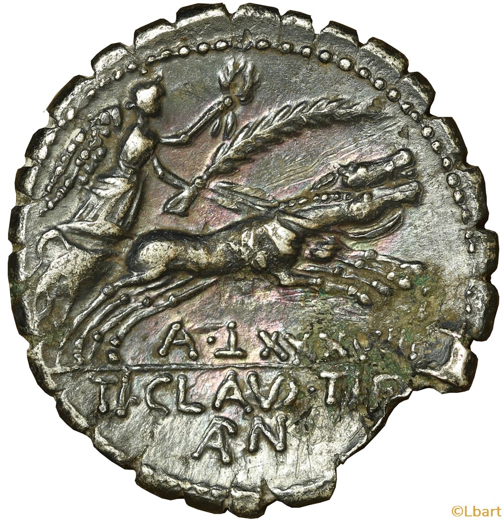 CLAUDIA Denier serratus monnaies antiques claudia denier serratus