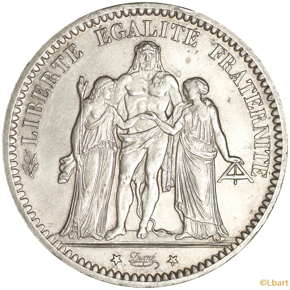 5 FRANCS HERCULE 1873 A _ AR5F-0026 monnaies monde france 5 francs hercule 1873 a ar5f 0026