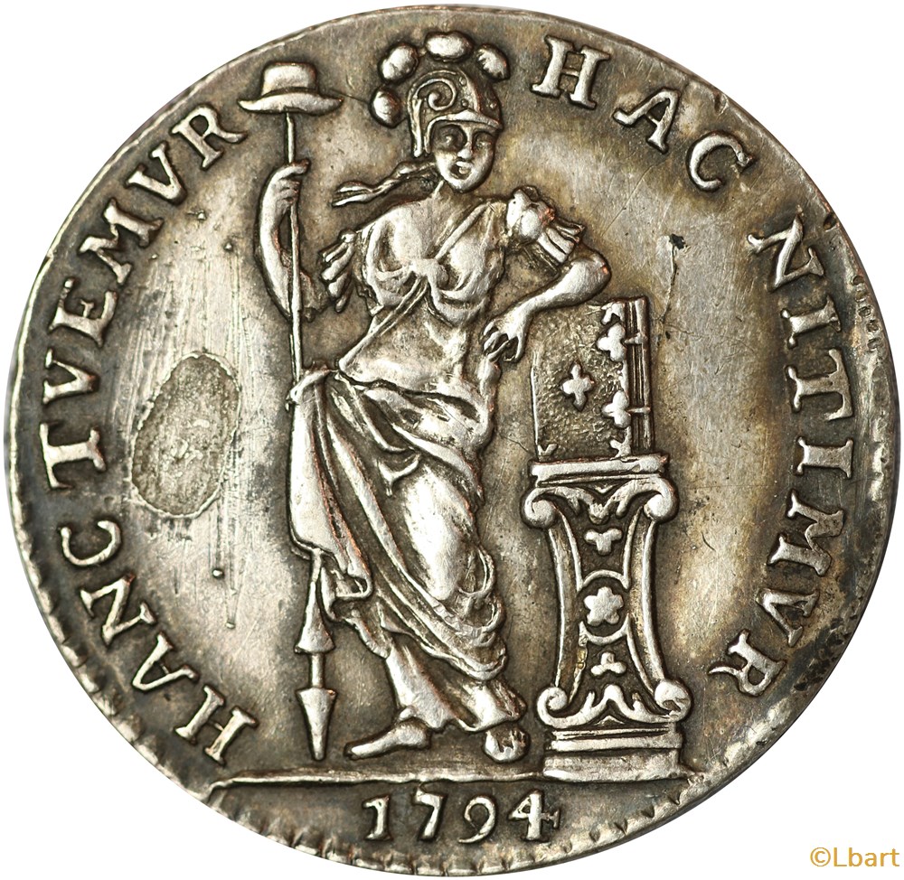 Pays-Bas _ Quart de Gulden 1794 monnaies monde pays bas quart de gulden 1794