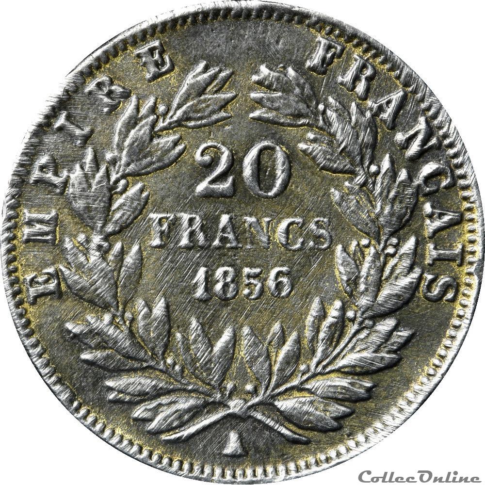 20 Francs Or 1856 A (OR20F-018/A) monnaie france moderne 20 francs or 1856 a or20f 018 a