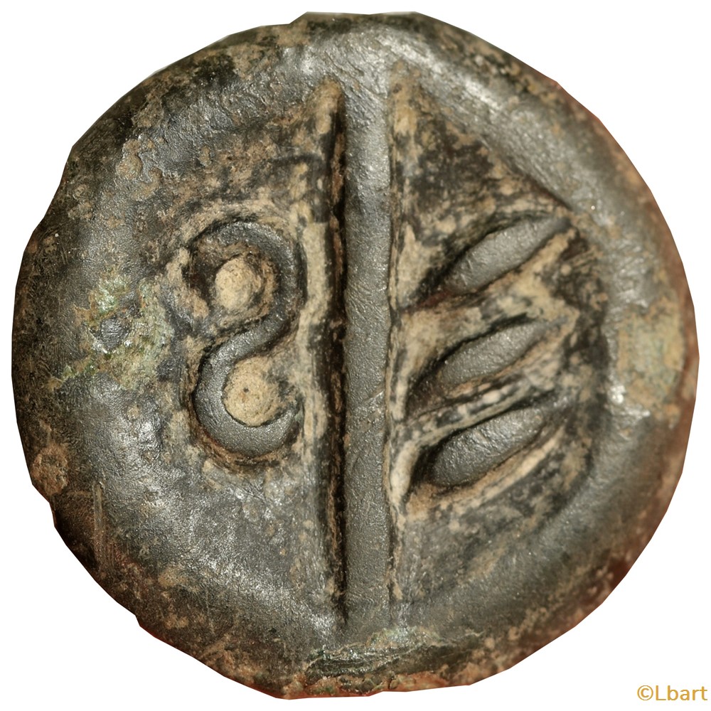 monnaies antiques celtes bellovaques region de beauvais potin aux chevrons classe ib