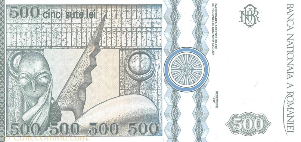 billets europe 500 lei 1992 pick 101b roumanie 1 25 3 50