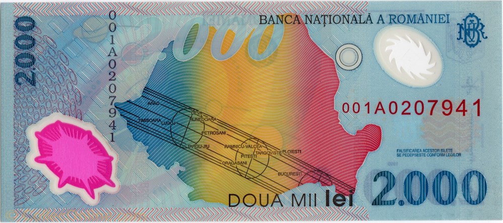 billets europe 2 000 lei 1999 pick 111a roumanie 0 75 4