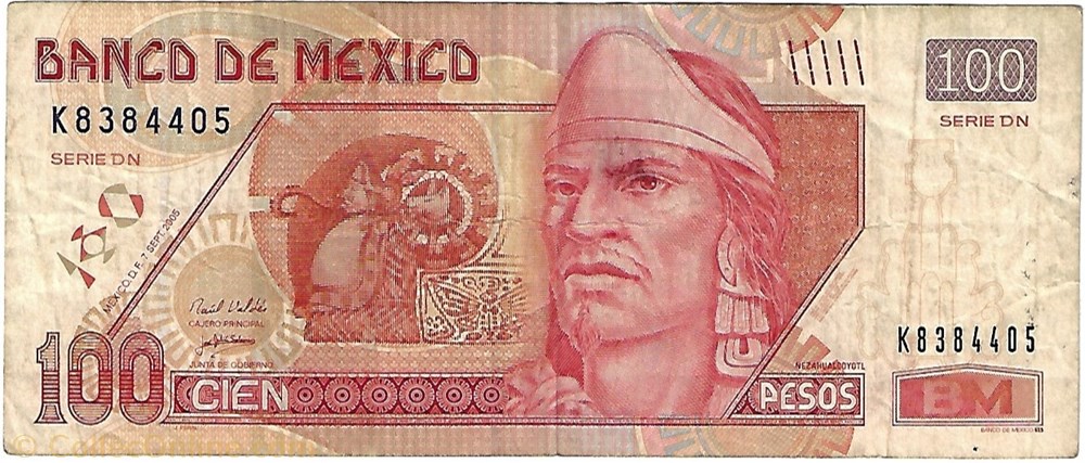 100 Pesos 2005 Pick 118h Mexique billet amerique du nord 100 pesos 2005 pick 118h mexique