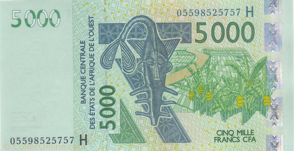 5.000 CFA - 2003 billet afrique niger 5 000 cfa 2003