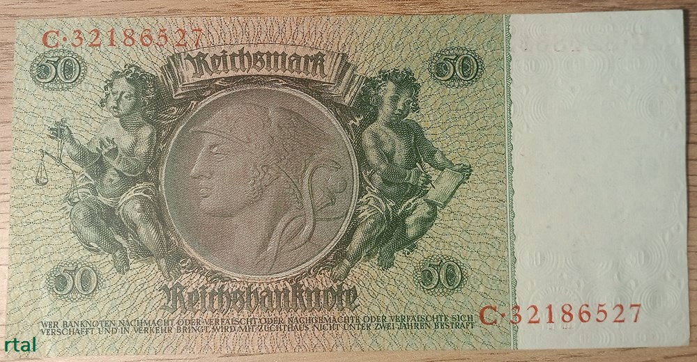 billets europe billet 50 reichsmark 30 3 1933 spl 182a allemagne