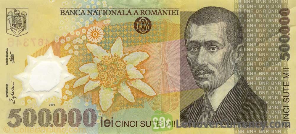 billets europe 500 000 lei 2000 pick 115b roumanie 30 45