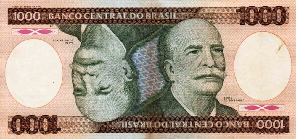 billet amerique du sud 1000 cruzeiros 1986 pick 201d bresil