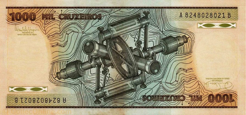 billet amerique du sud 1000 cruzeiros 1986 pick 201d bresil