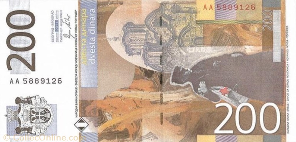 200 DINARA - 2005 billet europe serbie 200 dinara 2005