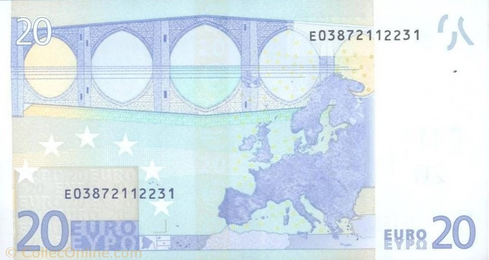20 Euro 2002 Pick 10u France billet europe 20 euro 2002 pick 10u france