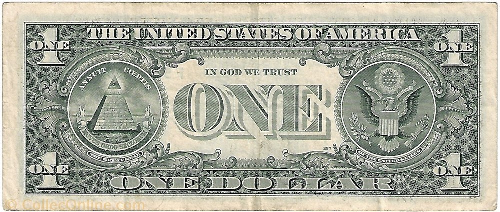 1 USD - 1995 - F billet amerique du nord etat uni 1 usd 1995 f