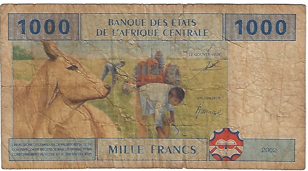 1.000 Francs 2002 Pick 207Uc Cameroun billet afrique 1 000 francs 2002 pick 207uc cameroun
