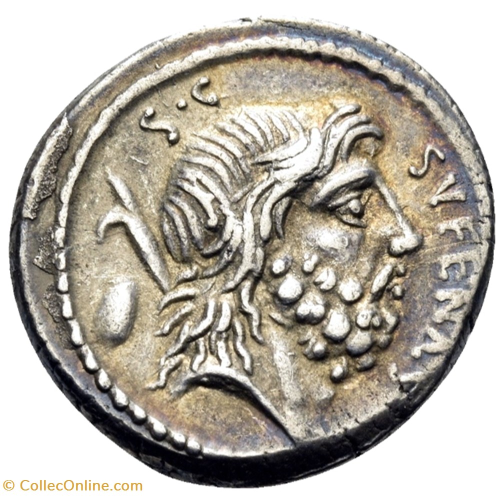 M. Nonius Sufenas AR Denarius - Saturn coins antique b c to roman republicain imperial m nonius sufenas ar denarius saturn