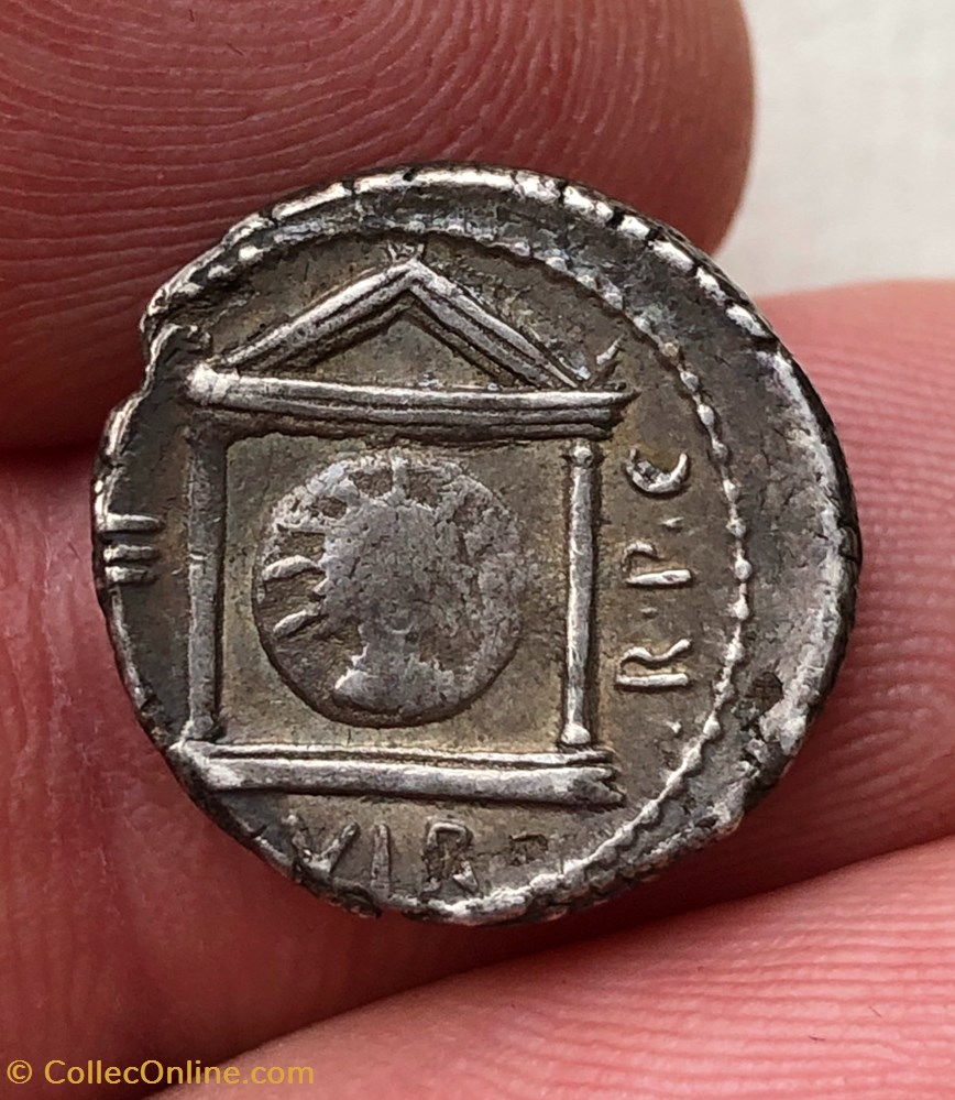 Marcus Antonius AR Denarius, Temple with head of Sol 4 coins ancient romans imperial and republican marcus antonius ar denarius temple with head of sol