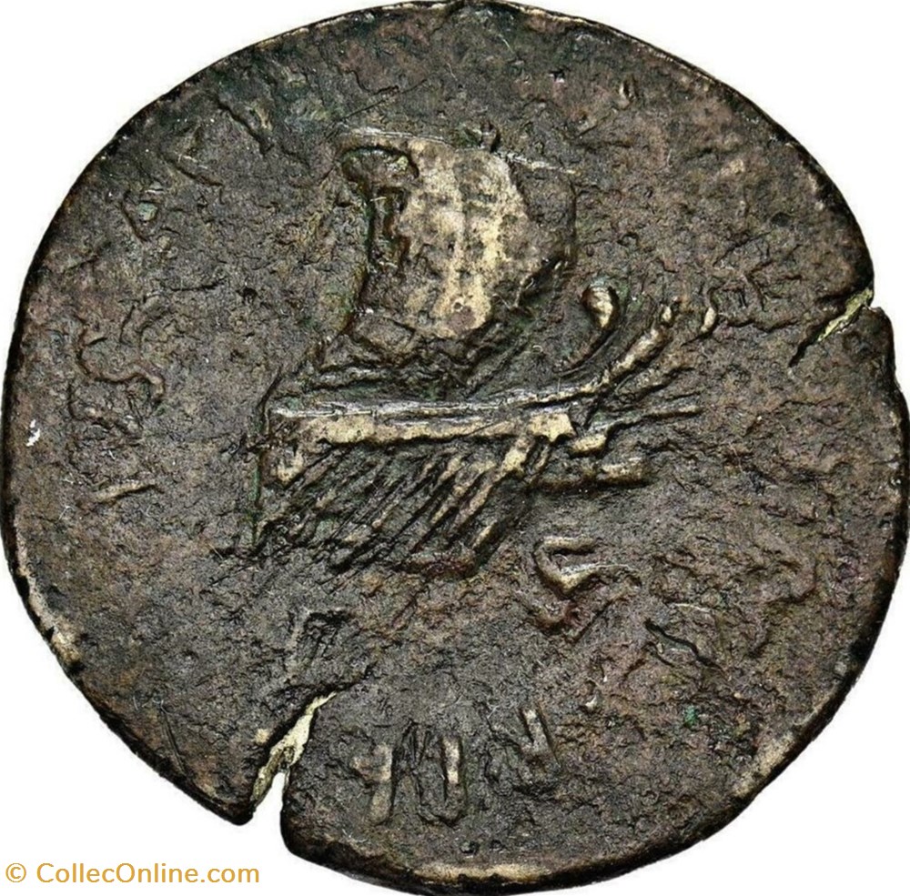 Marcus Antonius ACHAEA Æ Tressis (Γ), Fleet coinage coins ancient romans imperial and republican marcus antonius achaea tressis fleet coinage