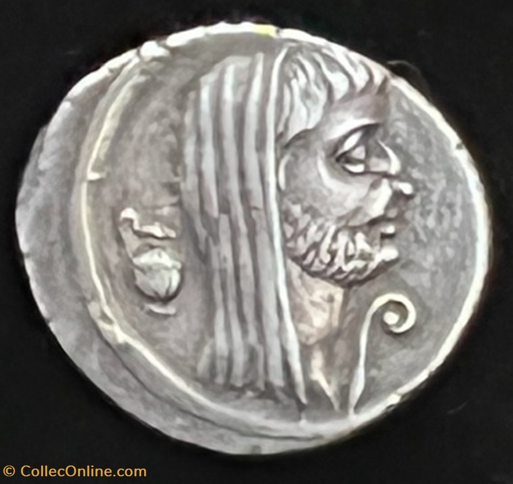 Marcus Antonius with P. Sepullius Macer AR Denarius, Veiled head with mourning beard. 3 coins ancient romans imperial and republican marcus antonius with p sepullius macer ar denarius veiled head with mourning beard