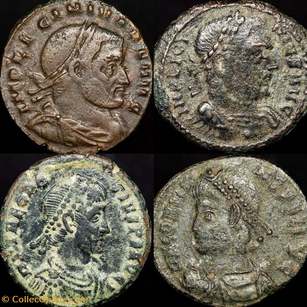 4 Ae Coins Follis Maiorina Licinius 2 Theodosius Constans